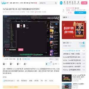 YouTube 视频下载工具 - 轻松下载高质量视频并保存为MP4_哔哩哔哩_bilibili