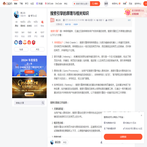 搜索引擎的原理与相关知识_搜索引擎的主要方式知识点-CSDN博客